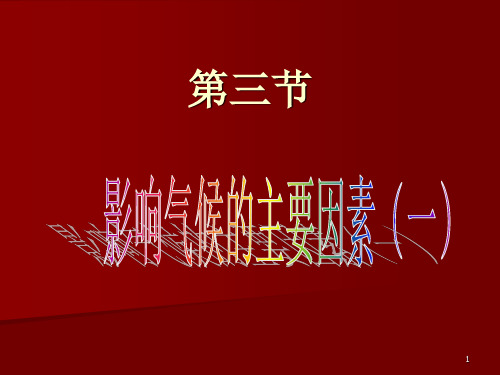影响天气的主要因素PPT课件