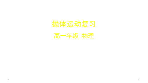 人教版高一年级下册物理 抛体运动复习 (共20张ppt)