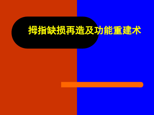 拇指缺损再造及功能重建课件