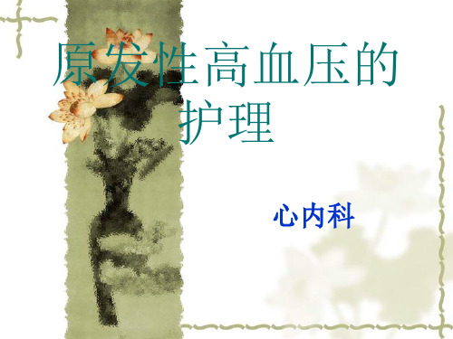 高血压病人的护理 ppt课件