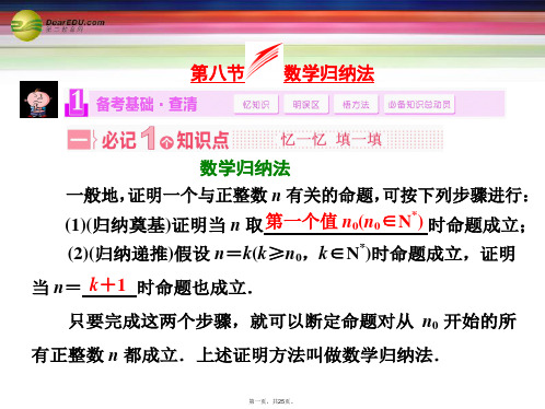 高考数学一轮复习 第八节 数学归纳法课件 理 新人教A版