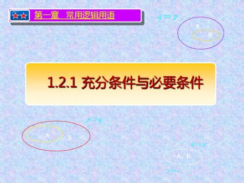 【精品课件】1.2充分条件与必要条件