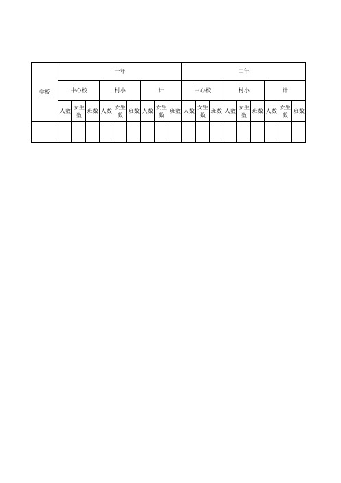 小学学生人数汇总表
