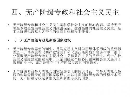 无产阶级专政和社会主义民主