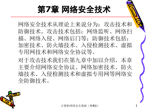 《计算机网络安全基础(第4版)》课件-第7章
