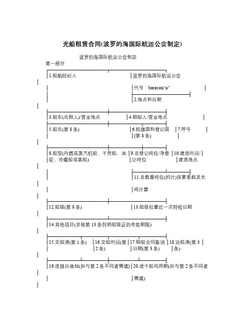 光船租赁合同波罗的海国际航运公会制定
