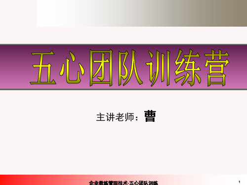 企业教练管理技术-五心团队训练营课件