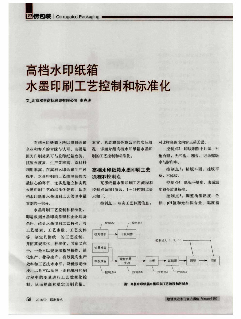 高档水印纸箱水墨印刷工艺控制和标准化