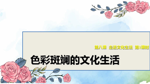 高中政治必修3精品课件10：8.1 色彩斑斓的文化生活