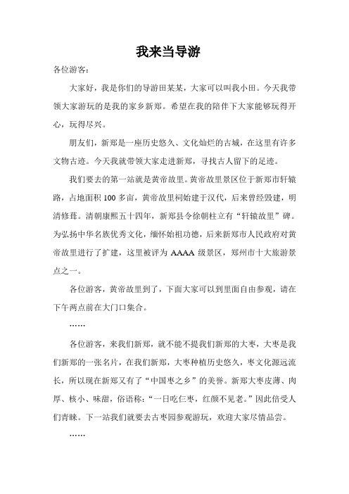 我来当导游