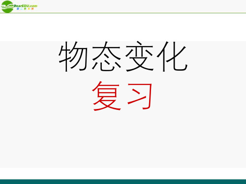 八年级物理 物态变化复习课课件 人教新课标版