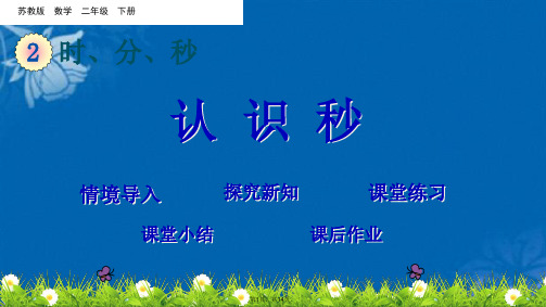 二级下册数学课件 认识秒 苏教版(共14张PPT)