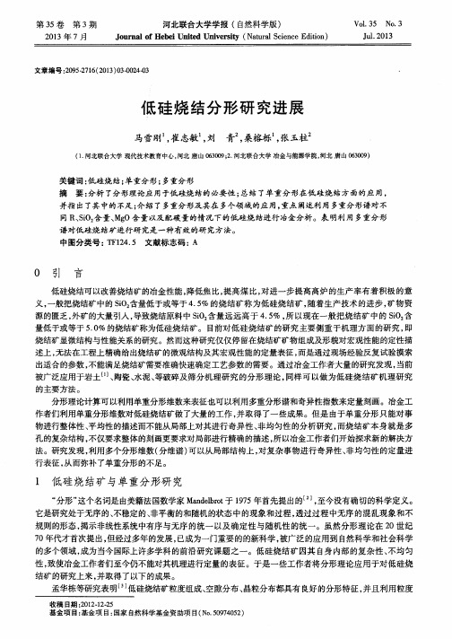 低硅烧结分形研究进展