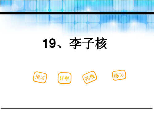 《李子核》PPT【品质课件PPT】