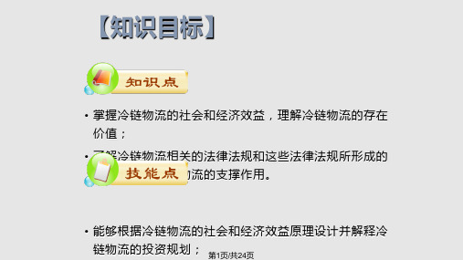 冷链物流效益PPT课件