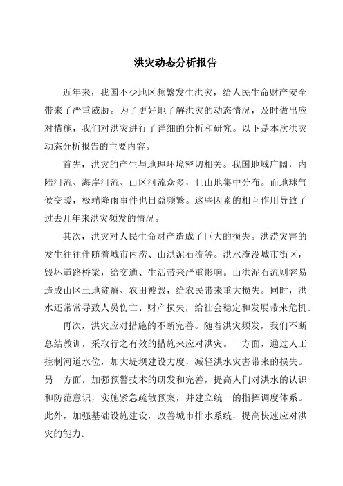 洪灾动态分析报告