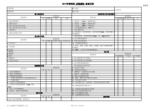 过程资料检查记录(表3-2)