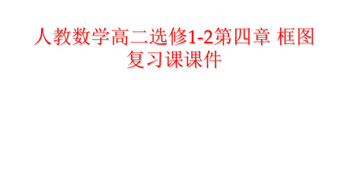 人教数学高二选修1-2第四章 框图复习课课件