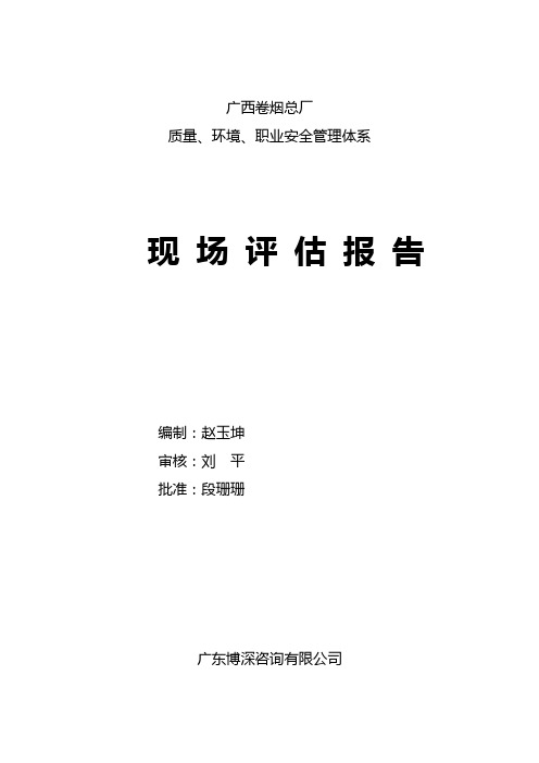广西卷烟总厂评估报告