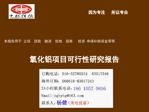 氧化铝项目可行性研究报告