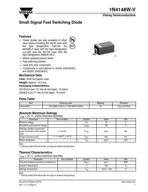 1N4148W-V-GS18中文资料