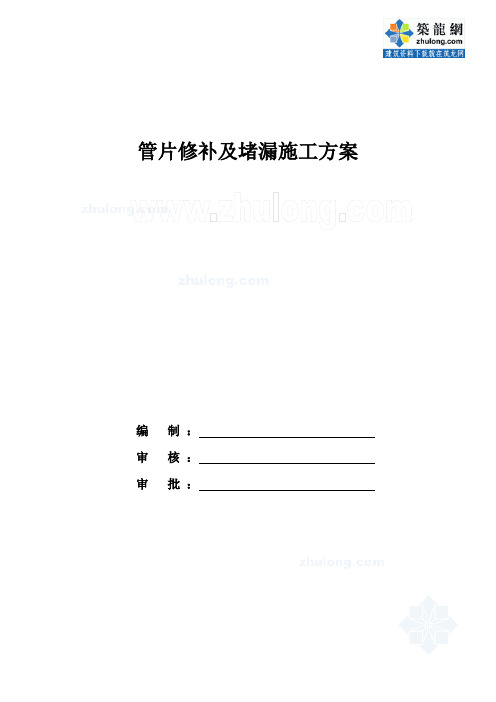 管片修补及堵漏施工方案_secret