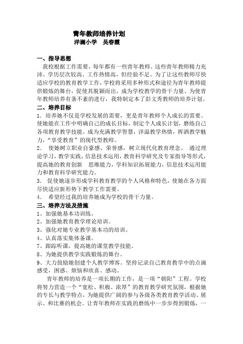 青年教师培养方法和措施