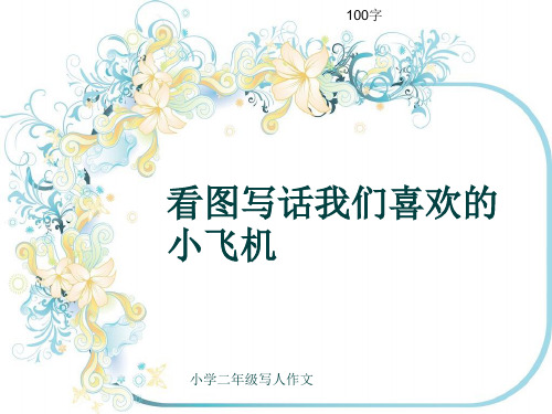 小学二年级写人作文《看图写话我们喜欢的小飞机》100字