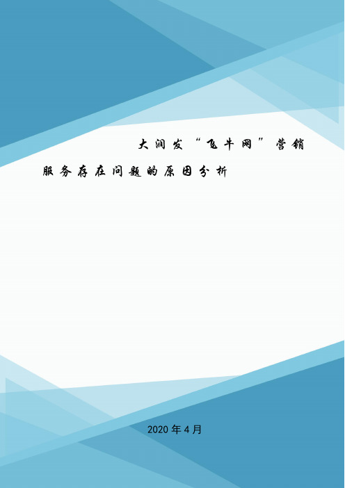 大润发“飞牛网”营销服务存在问题的原因分析.doc