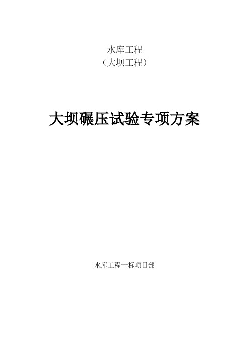 大坝碾压试验方案.