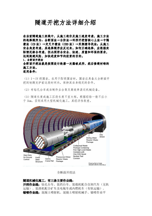 隧道开挖方法详细介绍