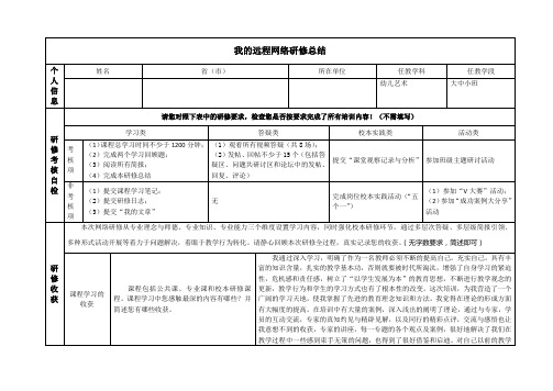 2013年国培网络研修总结模版(通用版)(8.20)