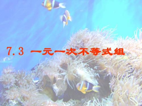 沪科版七年级数学下册73 一元一次不等式组(共15张)PPT课件