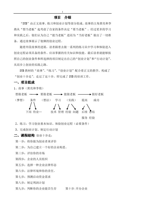 创业培训的教案