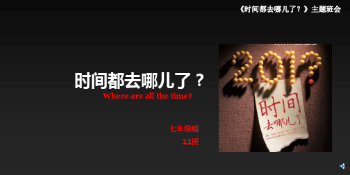 时间都去哪儿了 ppt课件