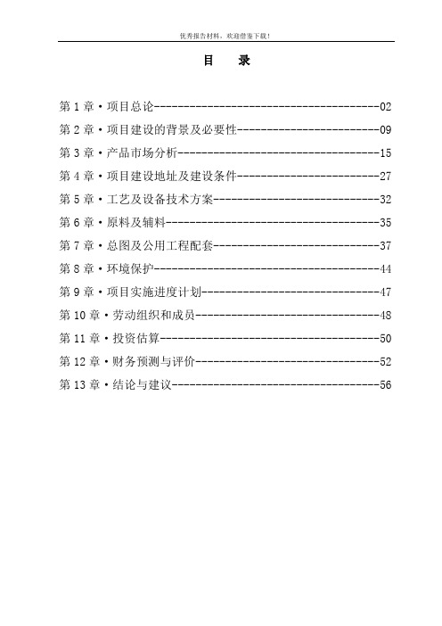 年生产15万载重吨运输船、游船生产项目可行性研究报告