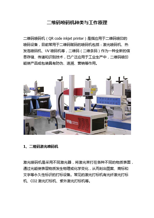 二维码喷码机种类与工作原理