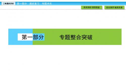2018届二轮复习：选修三 20世纪的战争与和平(课件)(16张)