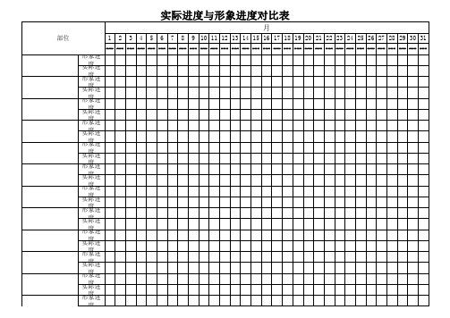 实际进度与形象进度对比表