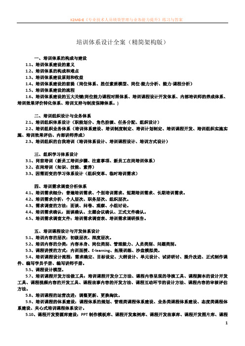 培训体系设计全案(精简架构版)