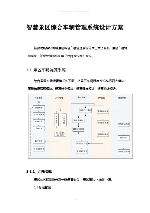 智慧景区综合车辆管理系统设计方案