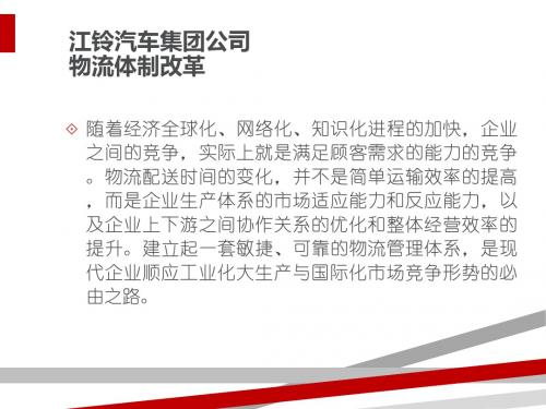 江铃汽车物流体制改革(ppt46页)