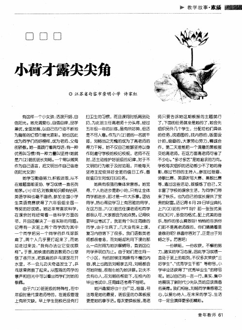 小荷才露尖尖角