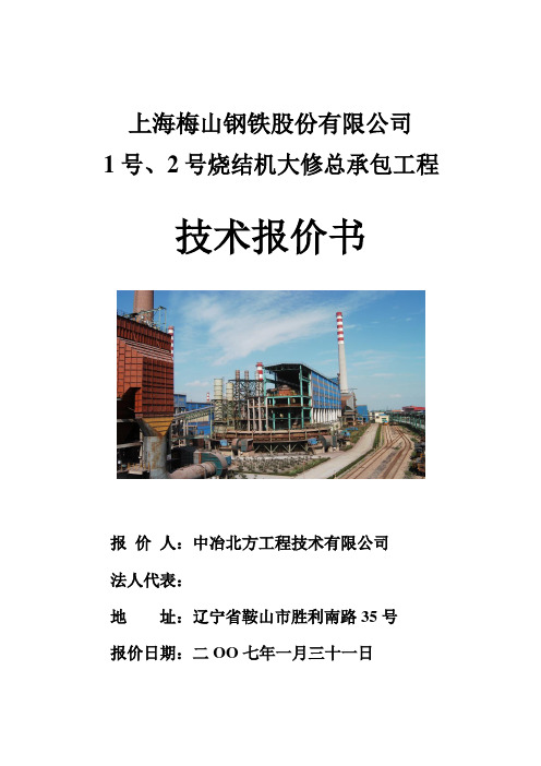 技术报价书文稿