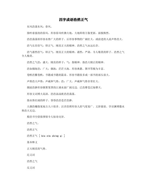 四字成语浩然正气