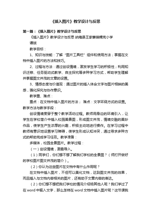 《插入图片》教学设计与反思