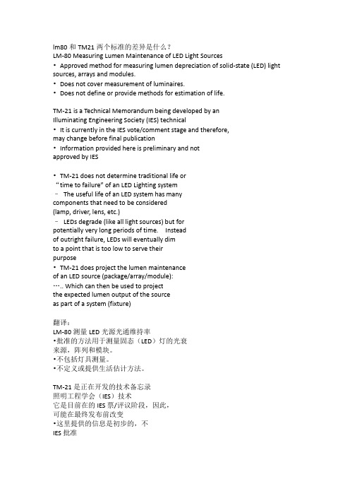 LM80和TM21的区别是什么？