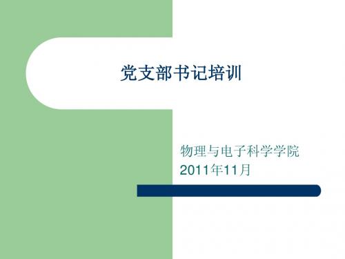 党支部书记培训