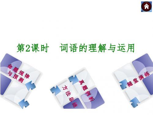 【中考复习方案】2015中考九年级语文专题复习课件：知识积累与运用+专题2+词语的理解与运用(共35张PPT).