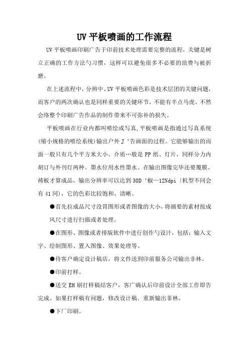 UV平板喷画的工作流程